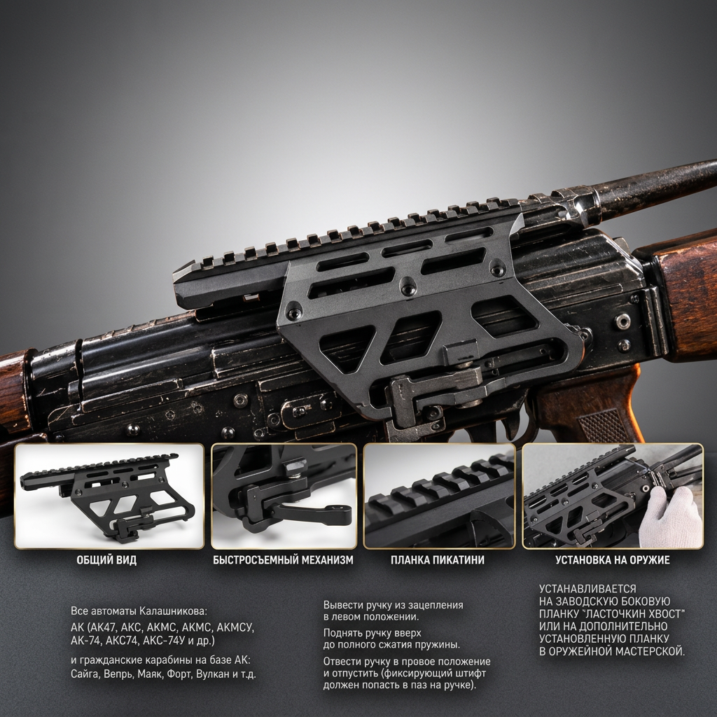 Бокове кріплення Picatinny для AK/AKM